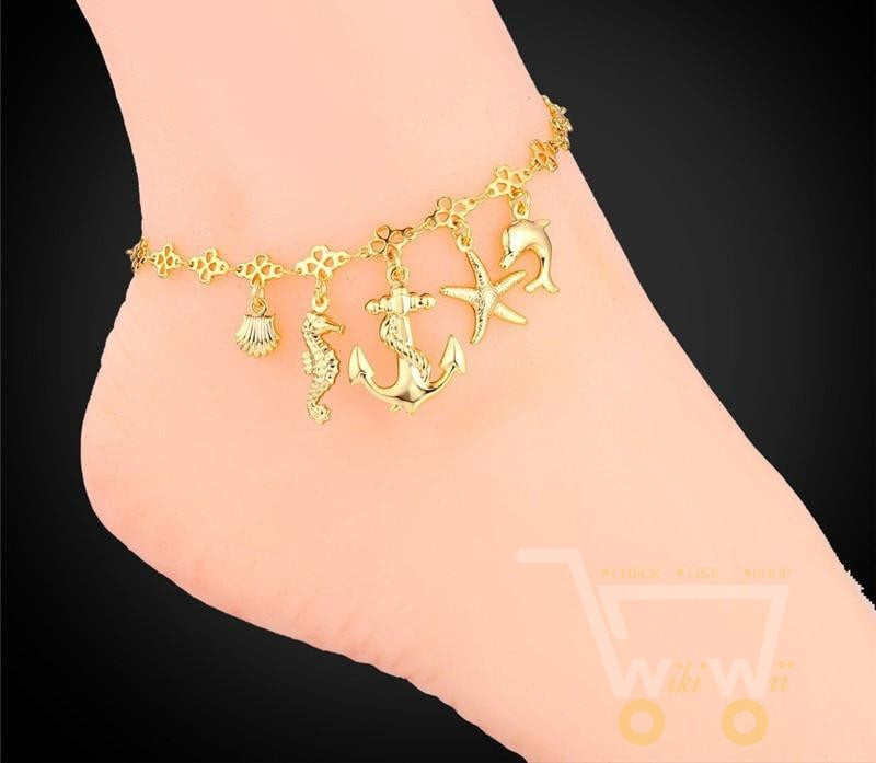 18K Gold /Platinum Plated Anklet Bracelet - WikiWii