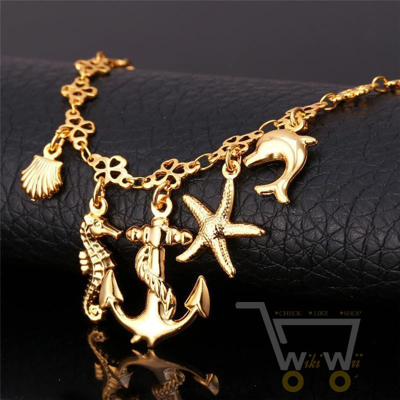 18K Gold /Platinum Plated Anklet Bracelet - WikiWii