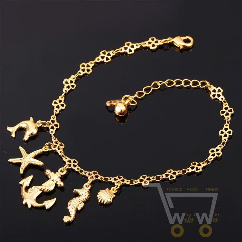 18K Gold /Platinum Plated Anklet Bracelet - WikiWii
