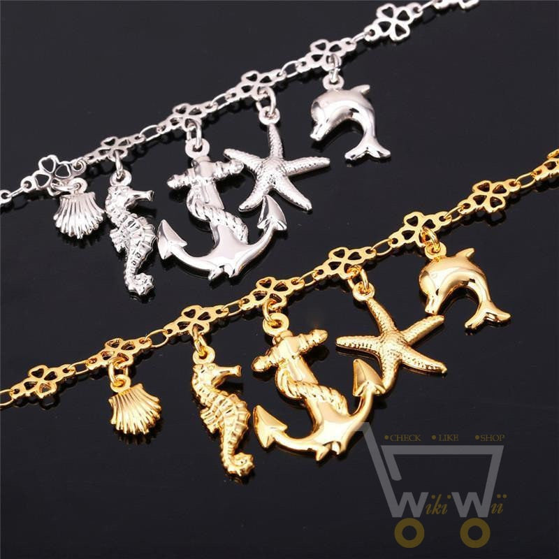 18K Gold /Platinum Plated Anklet Bracelet - WikiWii