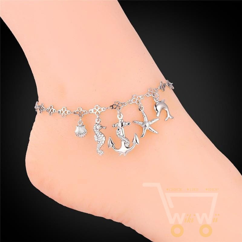18K Gold /Platinum Plated Anklet Bracelet - WikiWii