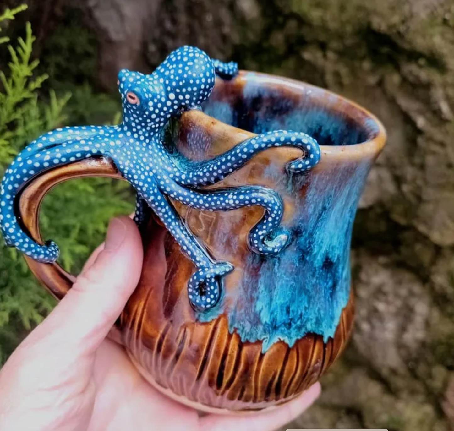🐙Handmade Octopus Mug