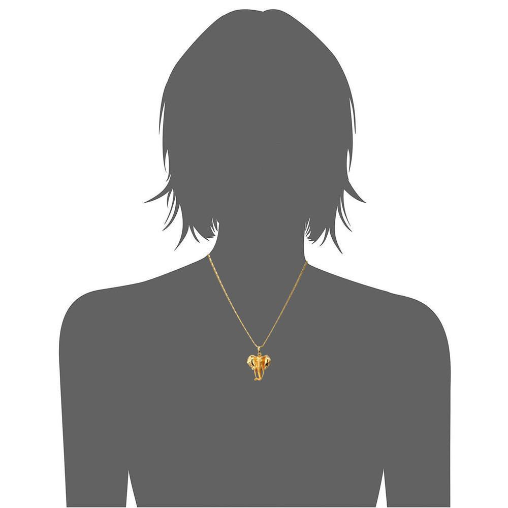 18k Gold Plated Lucky Elephant Necklace - WikiWii