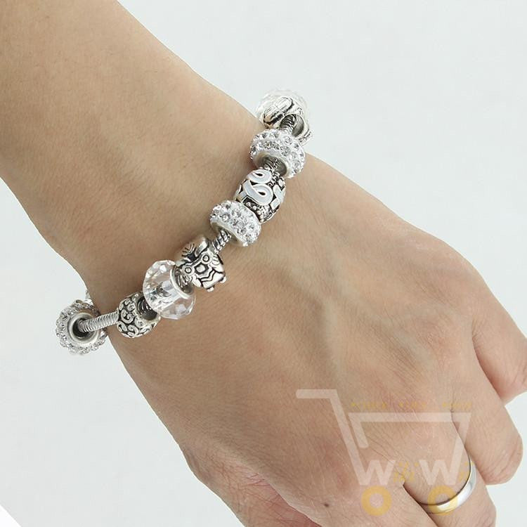 Classic Clear Crystal Beads Owl Bracelets - WikiWii
