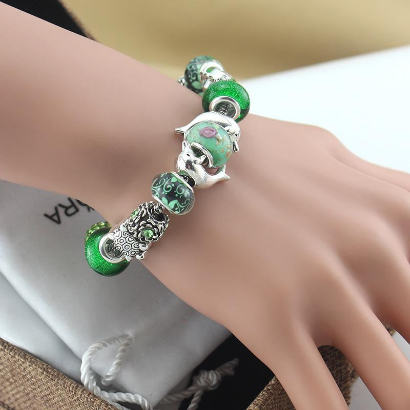 Silver Plated Bracelet Dolphin / Sea turtle - WikiWii