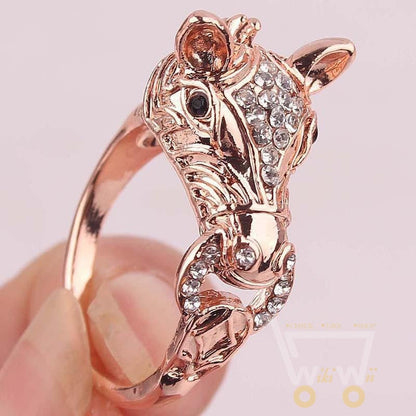 14k Gold Filled Austrian Crystal Charming Horse Head - WikiWii