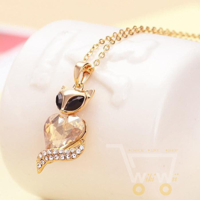 14K Gold Plated Cat Necklace - WikiWii