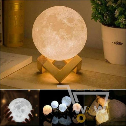 Rechargeable 3D Print Moon Lamp - WikiWii