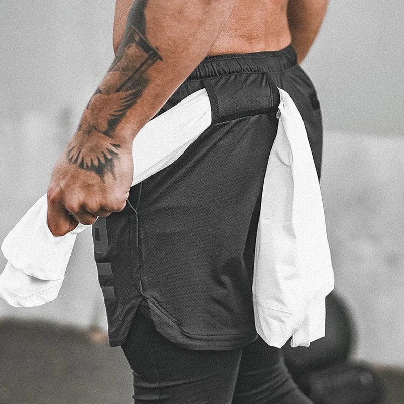 2-in-1 Secure Pocket men Shorts - WikiWii