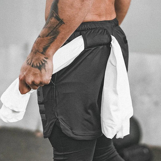 2-in-1 Secure Pocket men Shorts - WikiWii