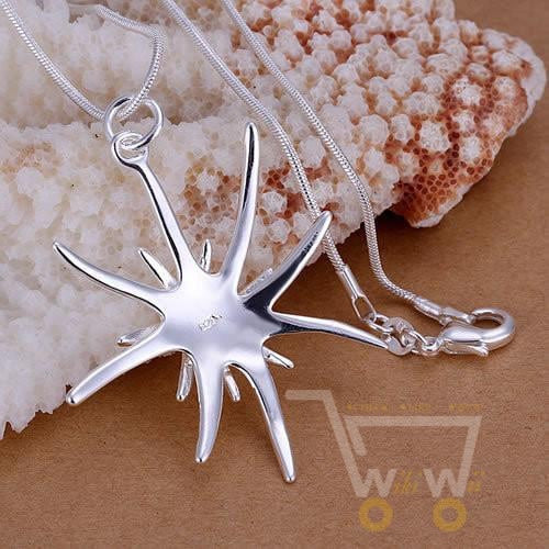 925 sterling silver starfish Necklace - WikiWii