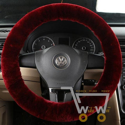 3pcs/1set Fur Steering-Wheel Cover - WikiWii