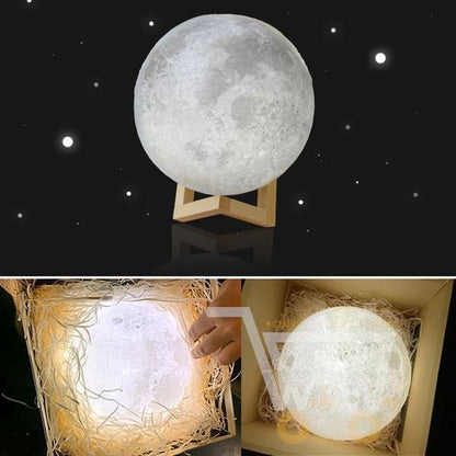 Rechargeable 3D Print Moon Lamp - WikiWii