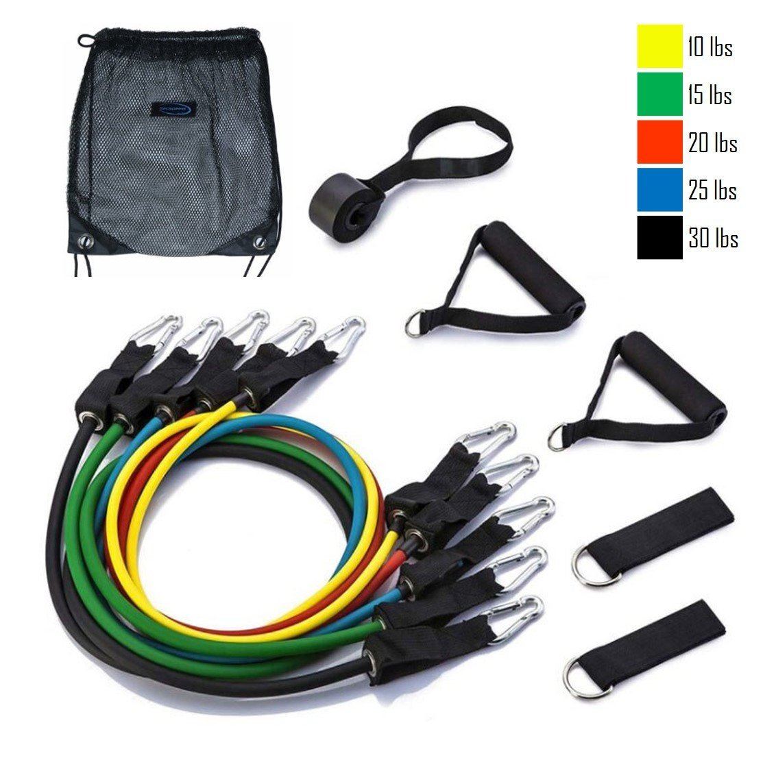 HomeBANDS™ 11PC RESISTANCE BANDS SET - WikiWii