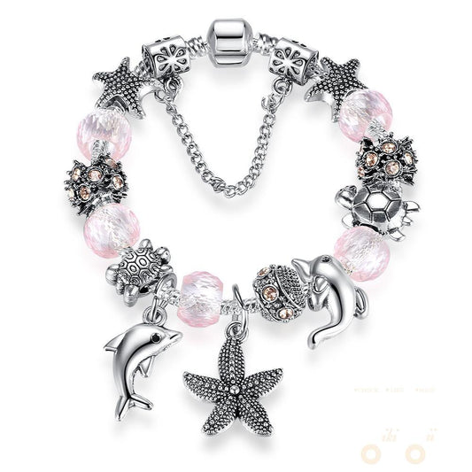 Pink Starfish Charm Bracelet - WikiWii