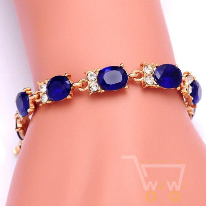 18 kg Yellow Gold Owl Bracelets / 4 Colors Crystal - WikiWii