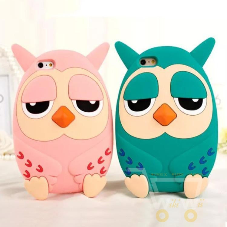 3D owl phone case for iphone 4 / 4s/  5 / 5s 6 / 6 plus Cartoon silicone mobile phone case - WikiWii