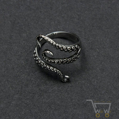 Titanium Octopus Ring - WikiWii