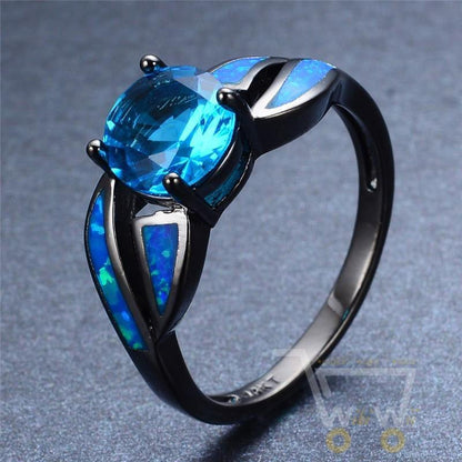 Ocean Blue Opal Ring - WikiWii