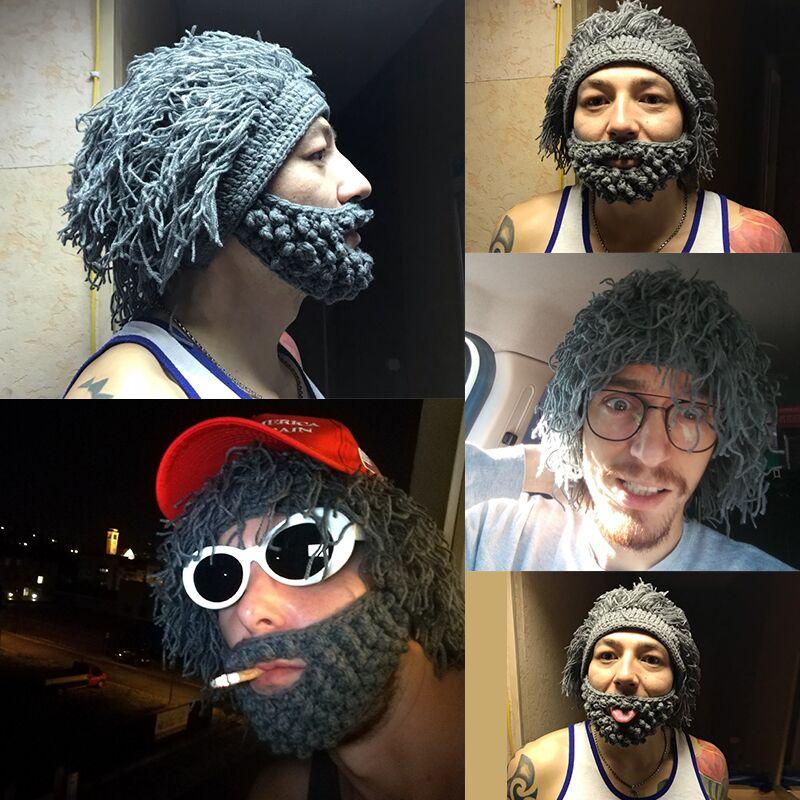 Handmade Knitted beard hat - WikiWii