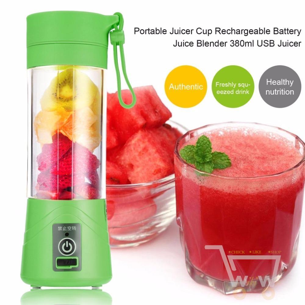 380ml USB Rechargeable Juice Bottle Cup and Blender - WikiWii