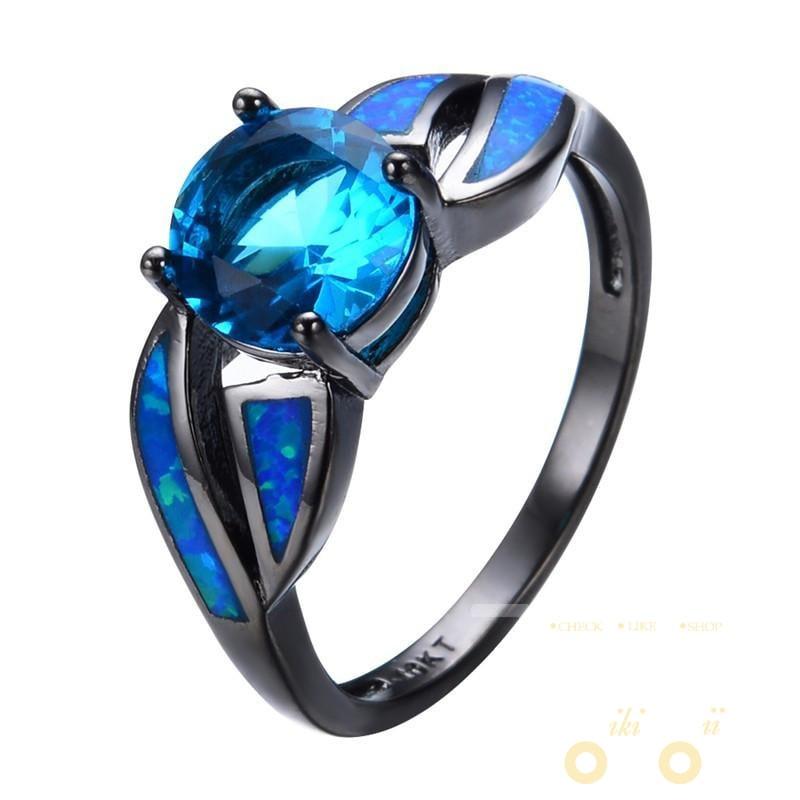 Ocean Blue Opal Ring - WikiWii