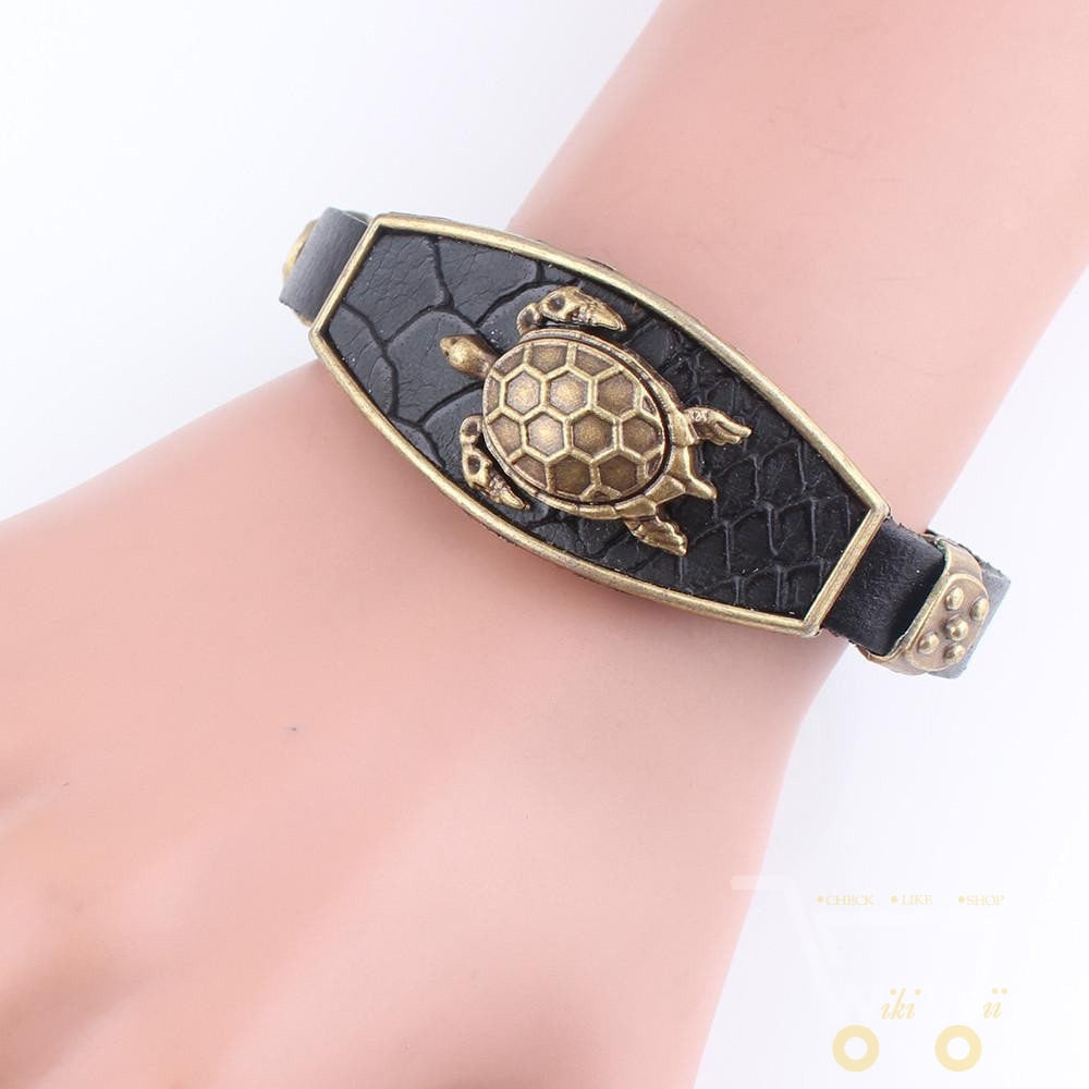 Antique Golden Tone Turtle bracelet - WikiWii