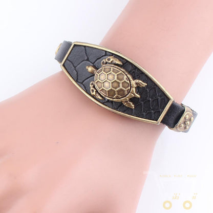 Antique Golden Tone Turtle bracelet - WikiWii