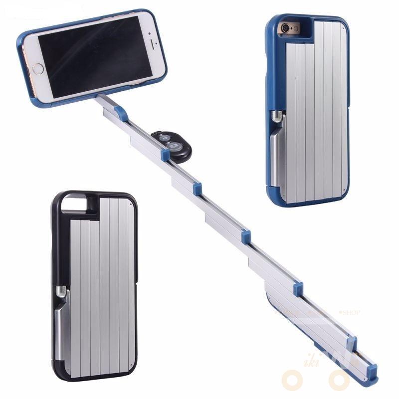 Extendable Remote Control Selfie Stick Bluetooth Phone Case - WikiWii