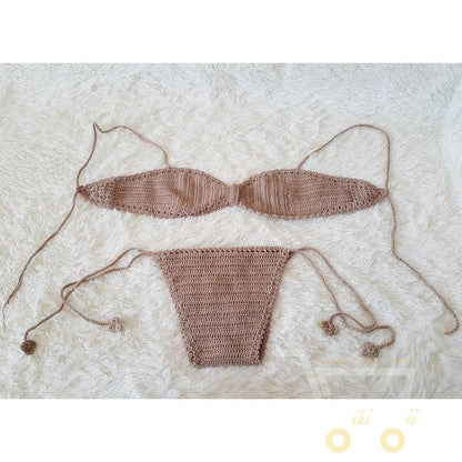 knitted Crochet Swimsuit Bikini - WikiWii