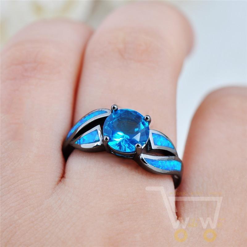 Ocean Blue Opal Ring - WikiWii