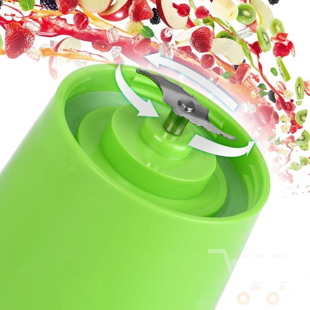 380ml USB Rechargeable Juice Bottle Cup and Blender - WikiWii