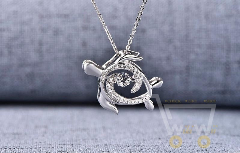 925 Sterling Silver Sea Turtle Necklace - WikiWii