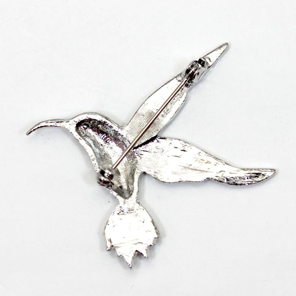 Aqua Blue Hummingbird Brooch - WikiWii