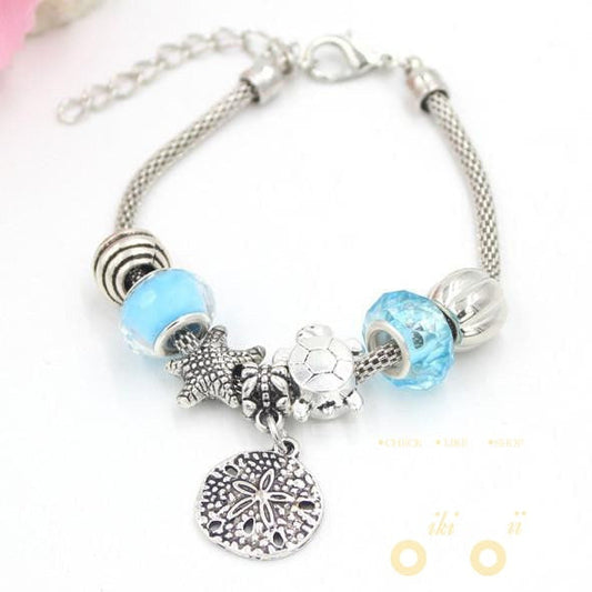 Aqua Bead Ocean Style Turtle Starfish bracelet - WikiWii