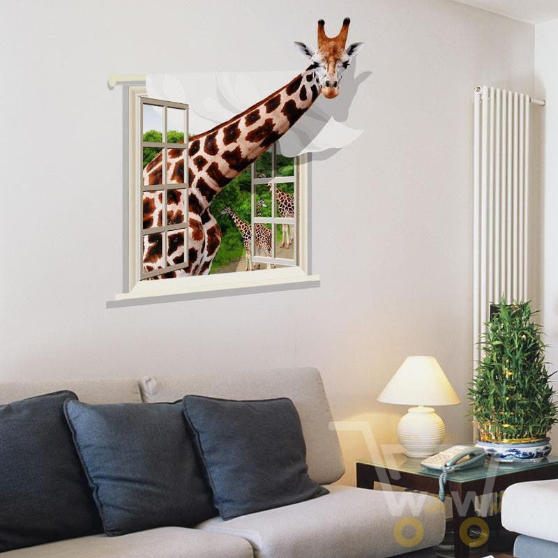 3D Giraffe wall sticker - WikiWii