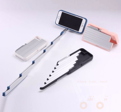 Extendable Remote Control Selfie Stick Bluetooth Phone Case - WikiWii