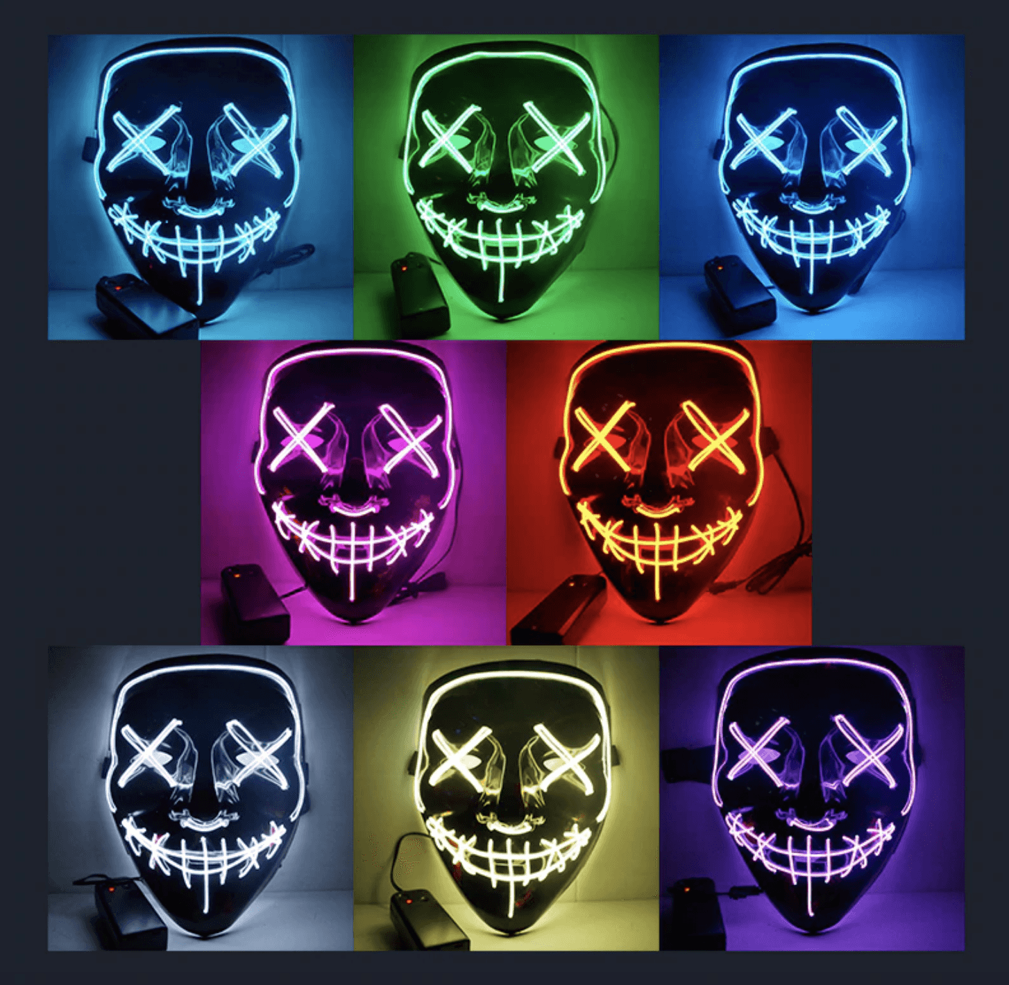 2019 LED Halloween Mask - WikiWii