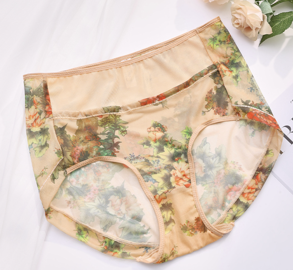 Ice Silk Lace Cooling Comfort Underwear-Sunlit Beige