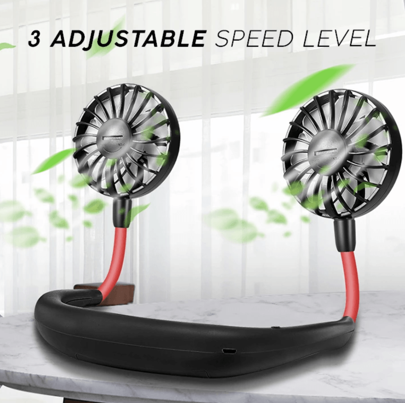 USB Rechargeable Neck Fan - WikiWii