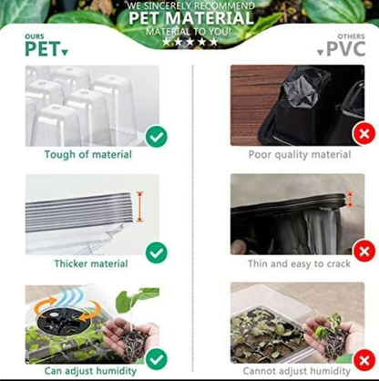 Seed Starter Trays with Grow Light 2025