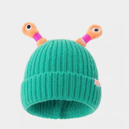 🔥Winter Parent-Child Cute Glowing Little Monster Knit Hat