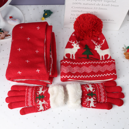 🌲 Big Discount : Christmas Scarf + Hat + Gloves