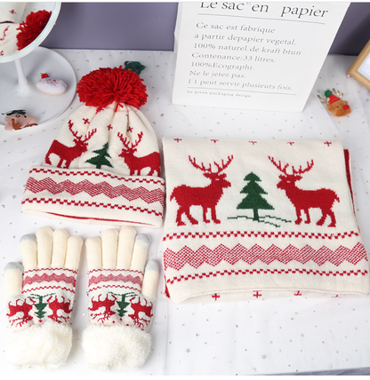 🌲 Big Discount : Christmas Scarf + Hat + Gloves