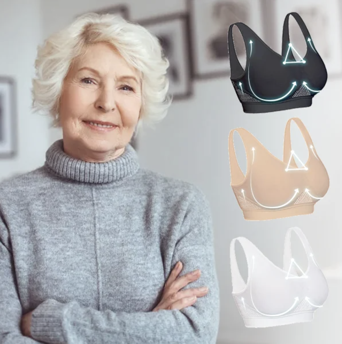 🔥LAST DAY 50% OFF-Breathable Cool Liftup Air Bra