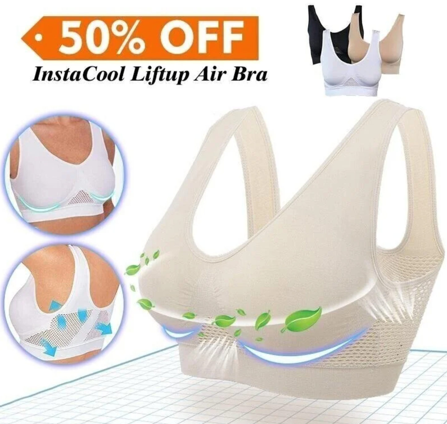 🔥LAST DAY 50% OFF-Breathable Cool Liftup Air Bra