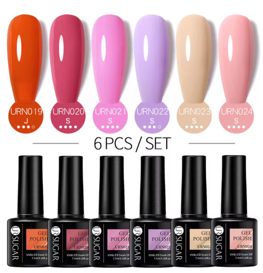 6 Pcs Set Gel Nail Polish For Nail Stamp Pen