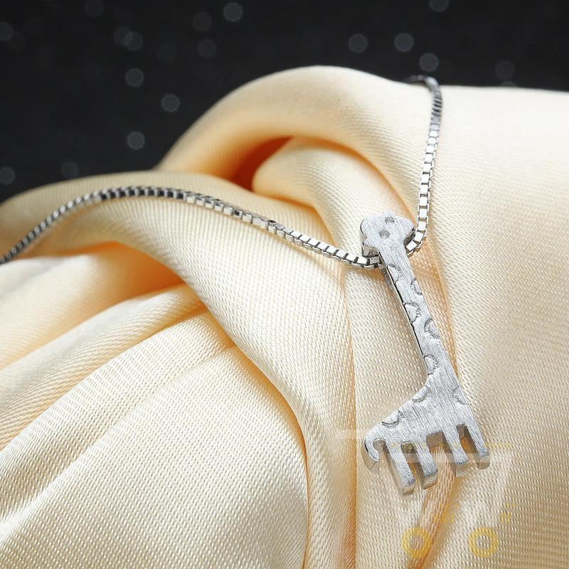 925 Sterling silver Giraffe Necklace - WikiWii