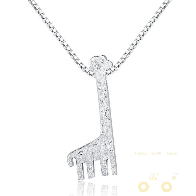 925 Sterling silver Giraffe Necklace - WikiWii