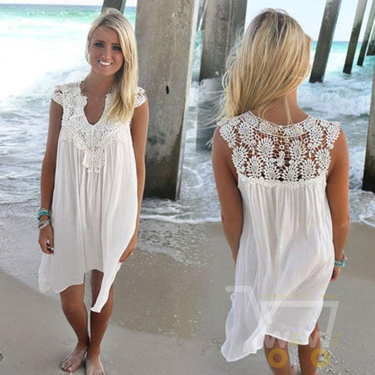 Mini lace Beach Dress - WikiWii